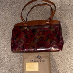 Patricia Nash leather Brown English Mums Tote bag